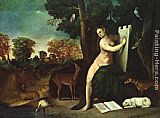 Dosso Dossi Circe and her Lovers in a Landscape painting